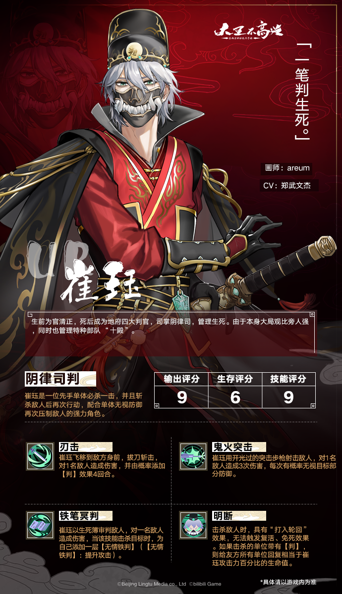【登场英雄简介】阴律司判—崔珏