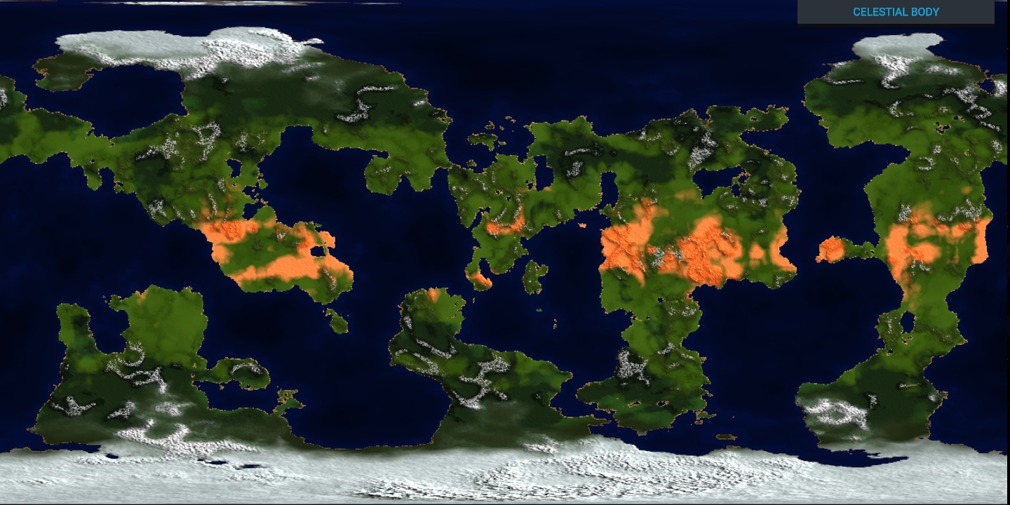 各个星球的平面地图