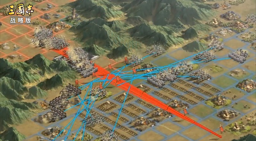 (战前布阵 关卡狙击)除了人物立绘方面,《三国志·战略版》在地图和