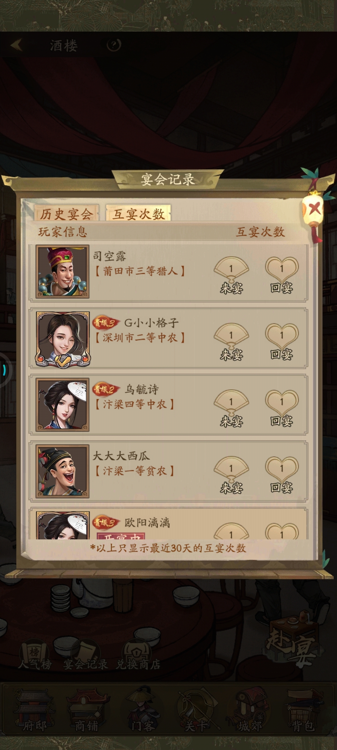 bug-宴会记录显示不全