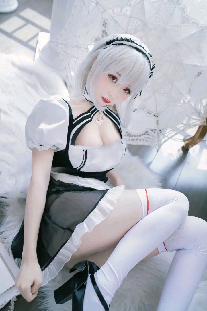 cosplay，碧蓝航线 天狼星，白丝小姐姐!侵删!