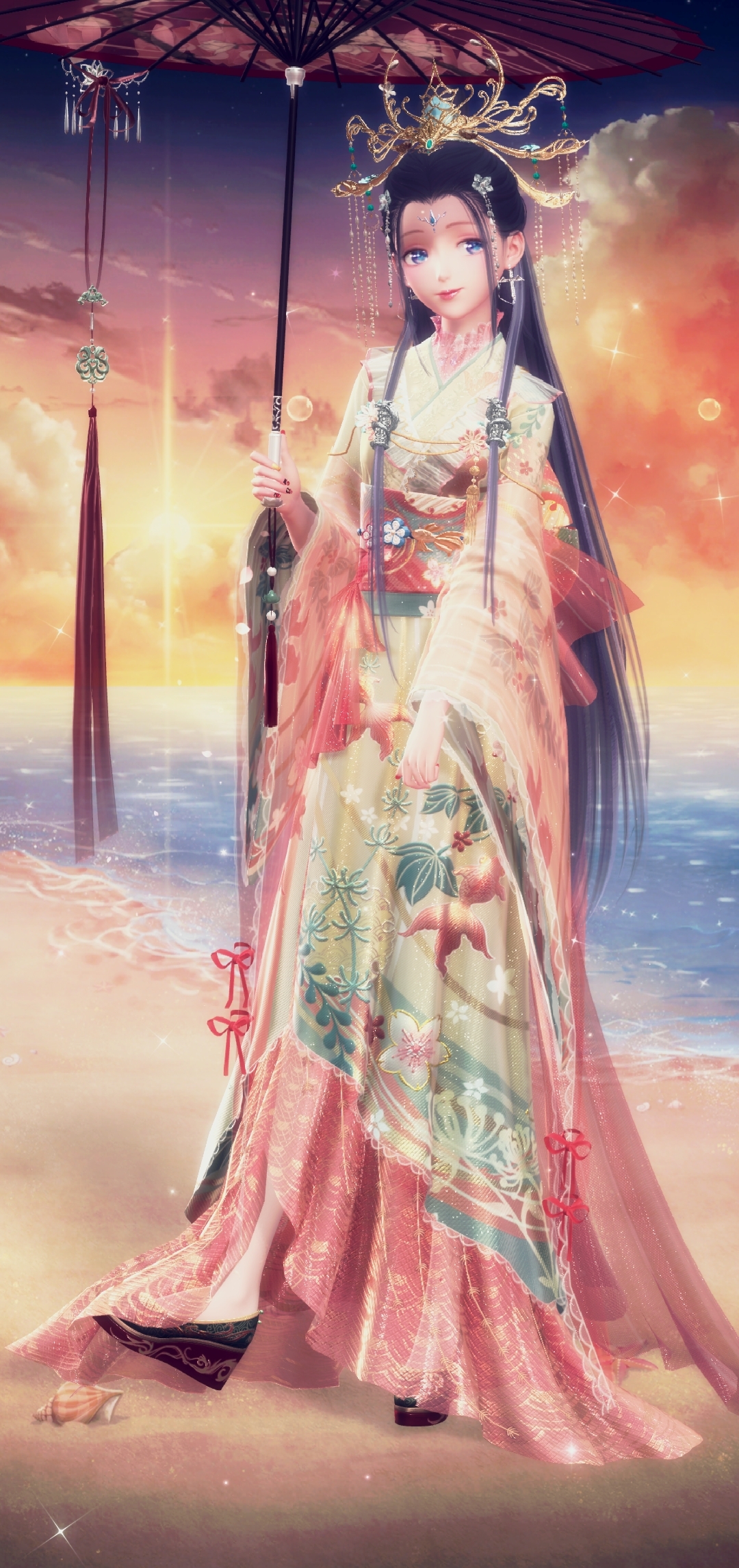 江畔何人初见月