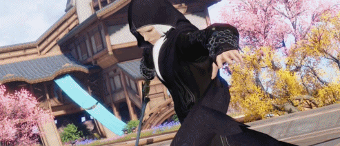 虽着黑衣,但公子羽之身份依然可辨.