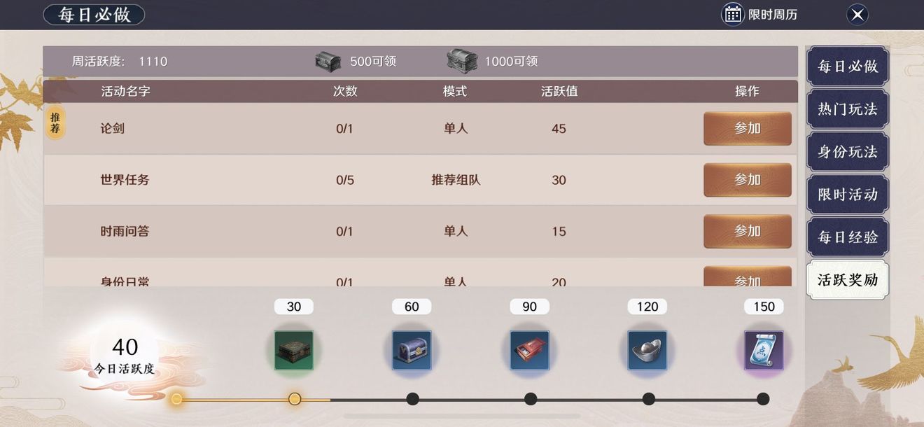 【天刀攻略】天涯明月刀手游最最最最全周活动玩法汇总