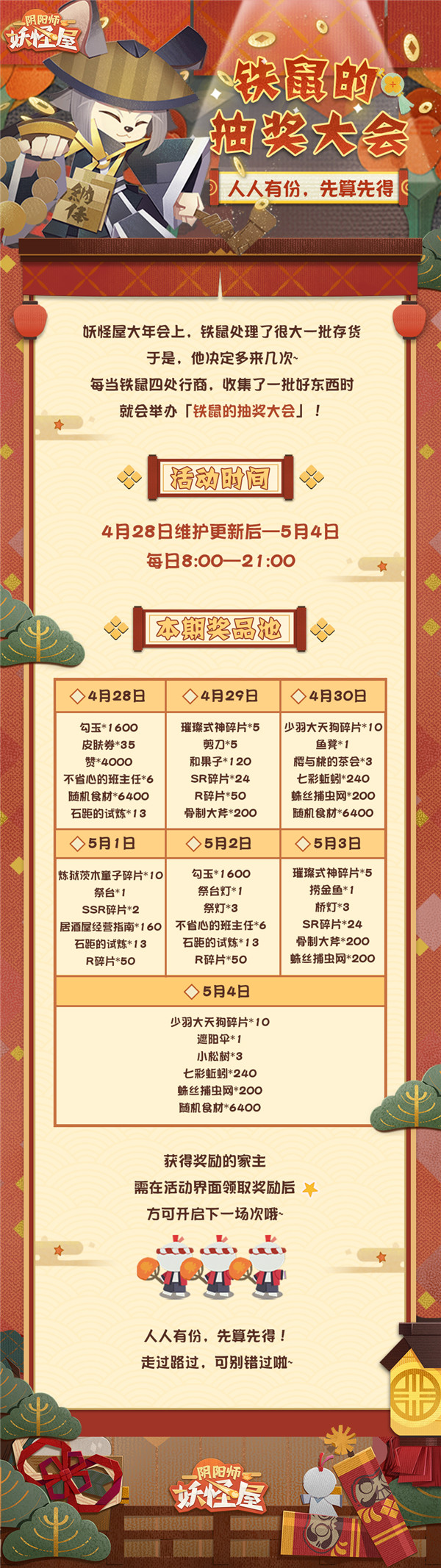 铁鼠又来发福利啦~抽奖大会即将开启！
