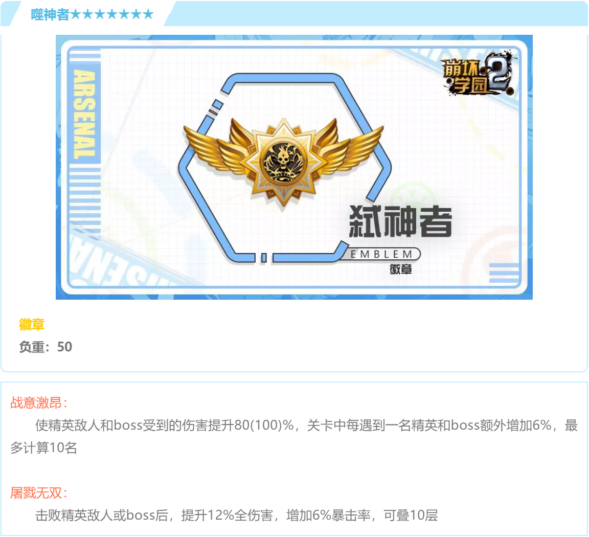 这种状况我来扭转 · 七星「弑神者」