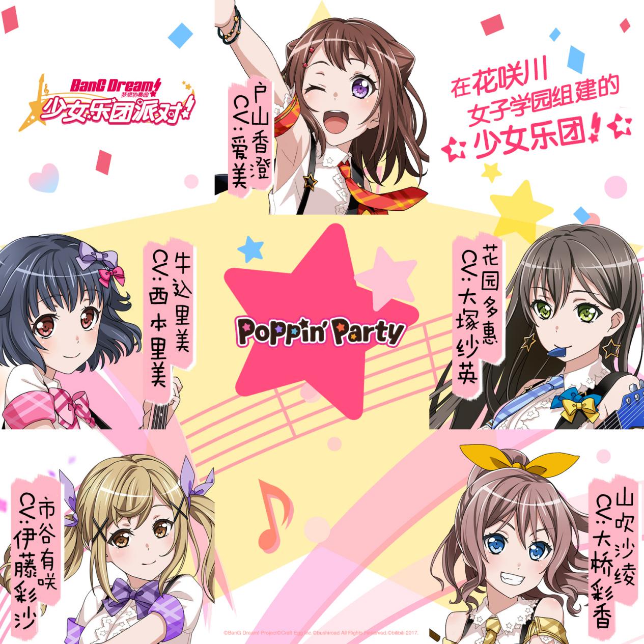 乐队介绍 — Poppin’Party