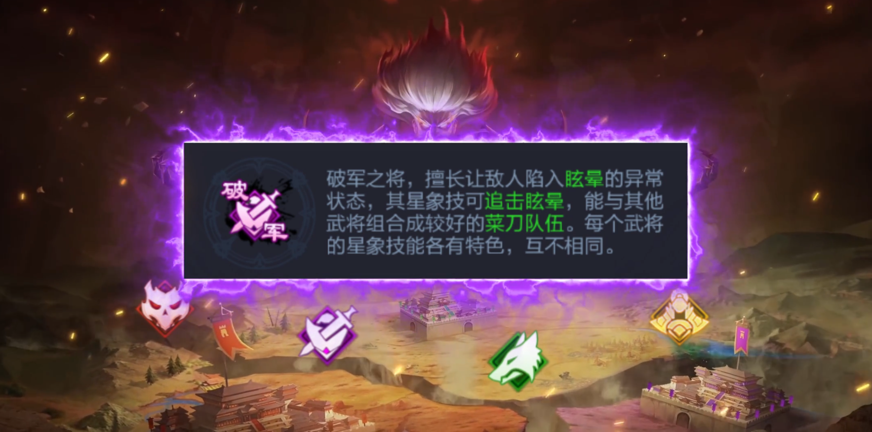 [星象特色]破军之将以“眩晕”控制为主。