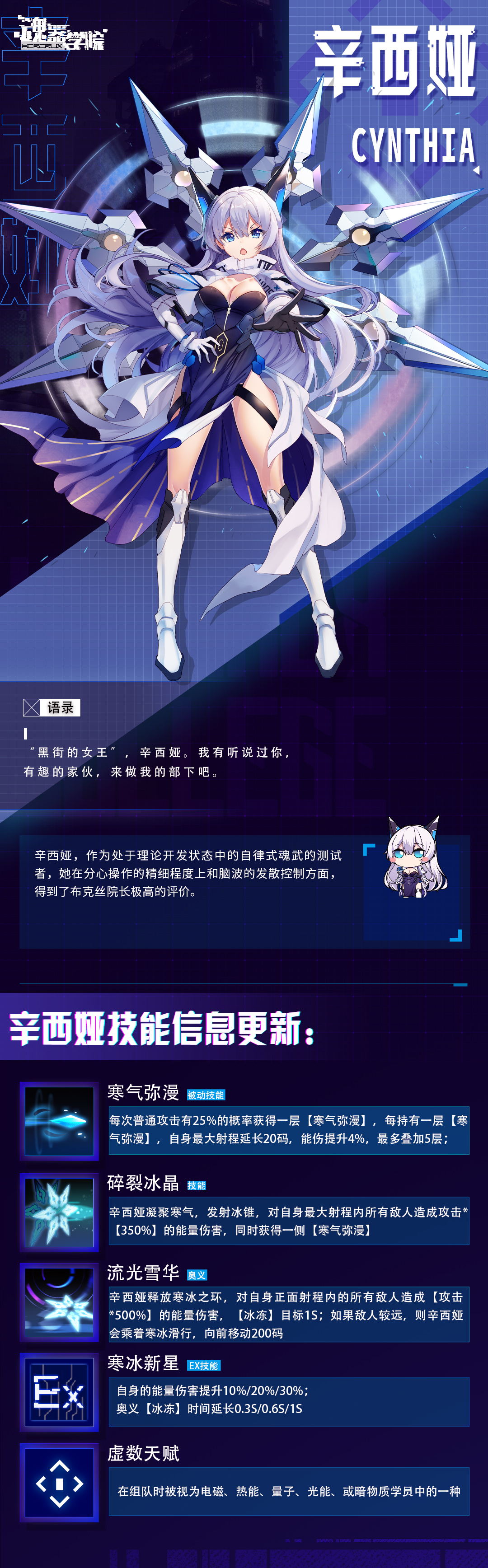 【凝华冰晶】辛西娅技能更新