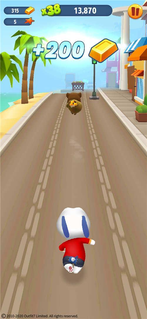 《汤姆猫跑酷》：【海滨：安吉拉林荫大道】地图解析