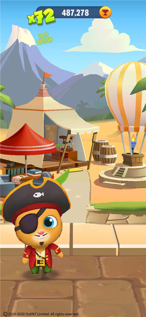 《汤姆猫跑酷》中我们需要不断建设角色的房子,一开始我们需要建设