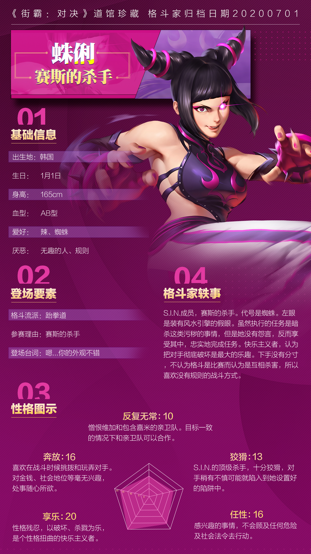 格斗家档案丨与春丽拥有类似经历，但却做出不同选择的蛛俐！