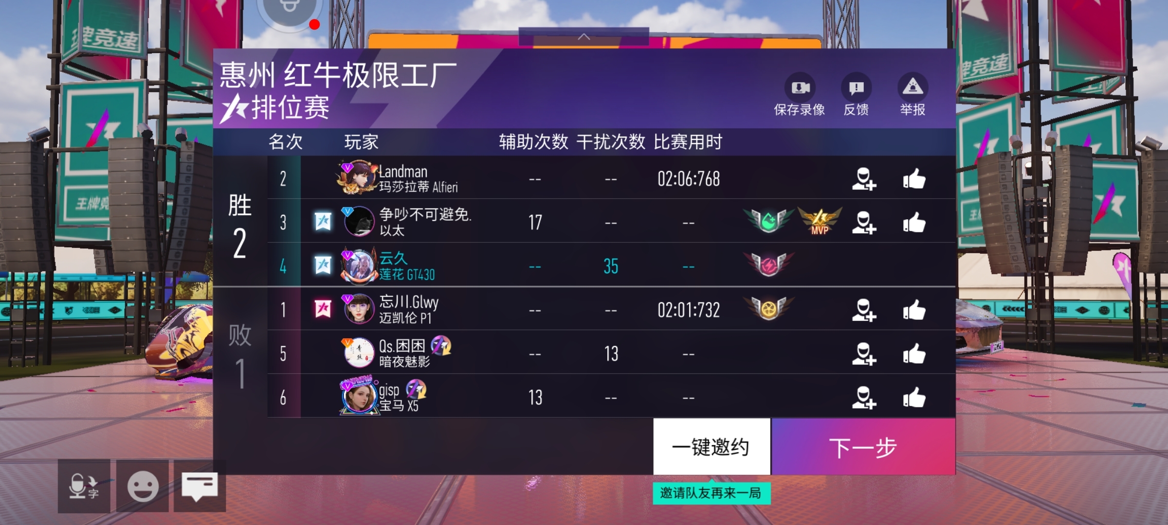 一局游戏还有没人干扰和辅助次数比我多的。