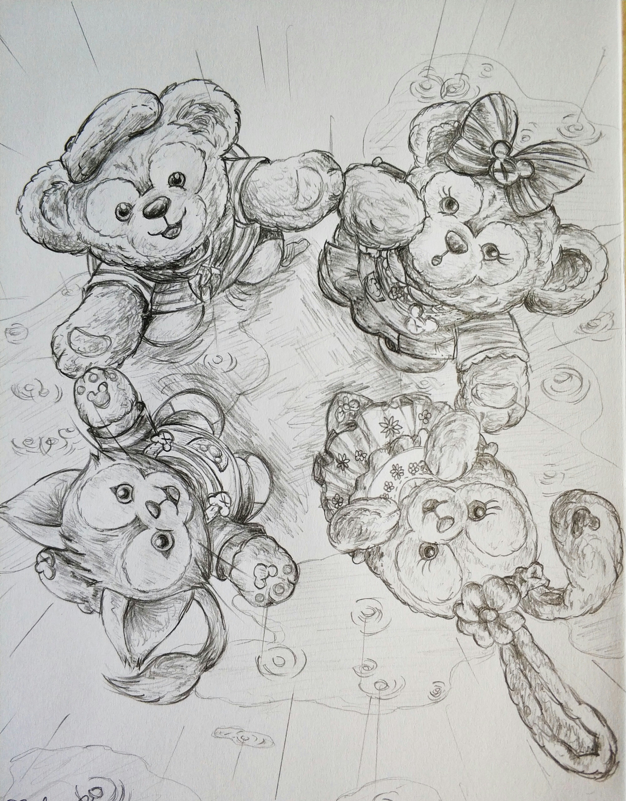 分享一组超好看的素描画 松松总动员-迪士尼萌团-小米游戏中心