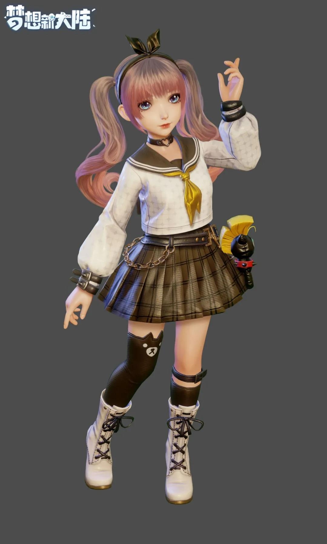 【游戏爆料】全新时装亮相姆大陆，JK少女校服or荒野猎人你更pick谁？