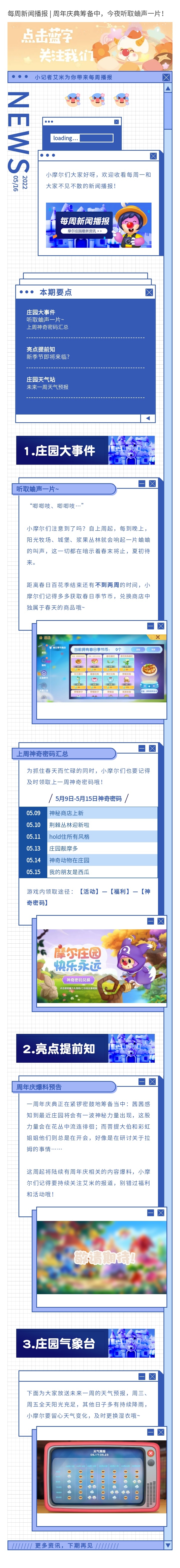 每周新闻报，周年庆典筹备中 ！