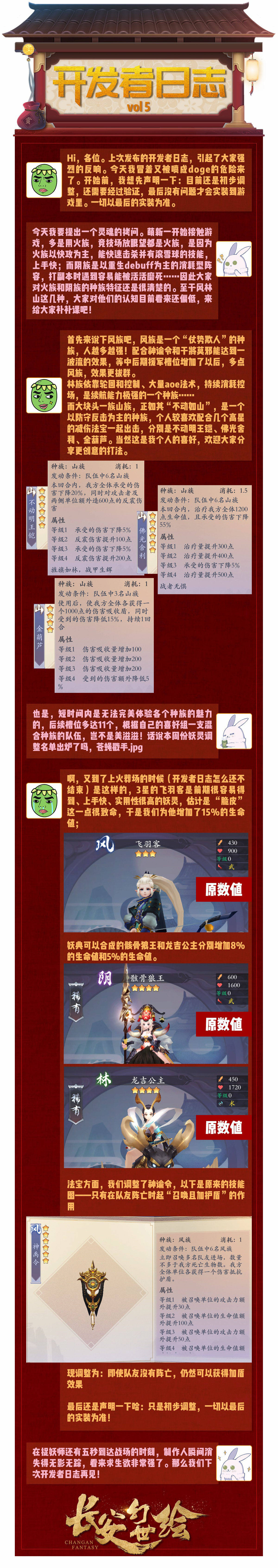 开发者日志五丨灯光就位！妖灵调整最新名单新鲜出炉！