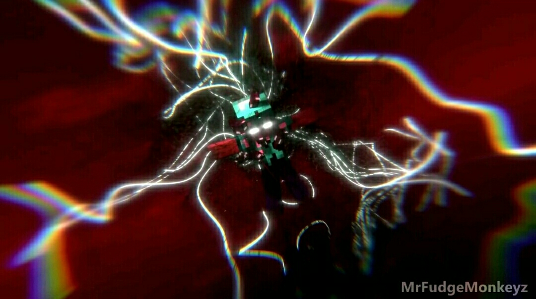 这是herobrine的一个分身,herobrine的分身会使用快速收缩的黑曜石